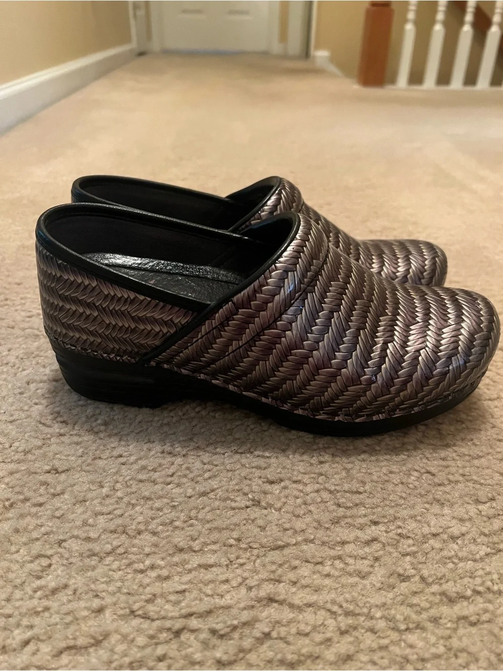 Dansko Pro XP Metallic Woven Clogs